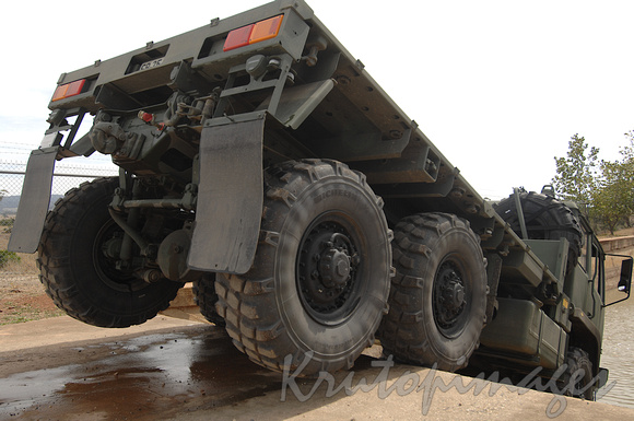 army transport vehicles go through trials at testing grounds in Monageeta-5
