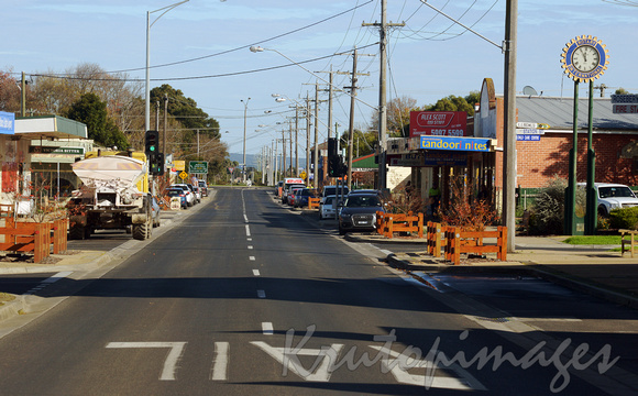 Main street of Lang Lang a small township in the south east of Melbourne Victoria