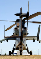 Helicopter military tail veiw at Airshow