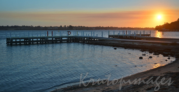 sunsets in Gippsland lakes region