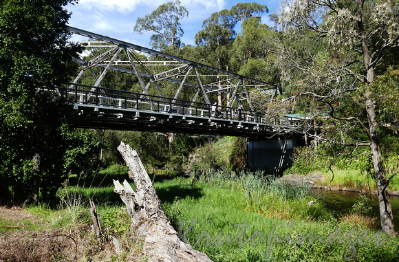 Bridge crosse over the Yarra River in Warburton in the Upper Yarra Valley Victoria-1