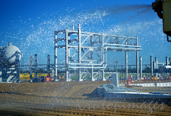 Deluge system testing on Gas and oil refinery site