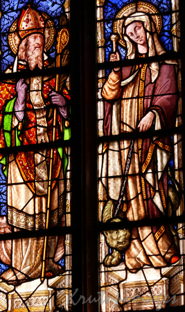Provence -France church stained glass detail