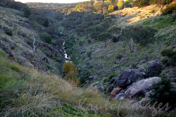 Rocky stream in Milawa district Victoria