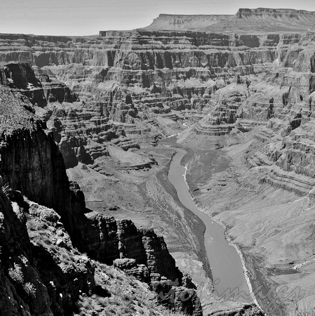 Grand Canyon looking down at the Rio Grande9858