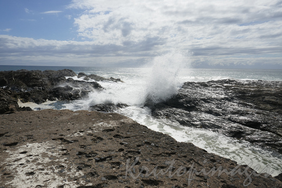 Snapper Rocks in Queensland--breaking waves