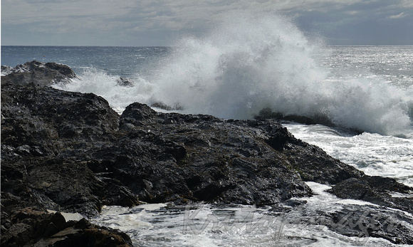 waves crash on to Snapper Rocks near urleigh in Queensland Australia