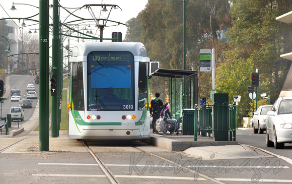 Trams- Yarra Tram at super stop in BoxHill-Melbourne