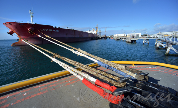 Tanker in docks ...Gellibrand pier Victoria