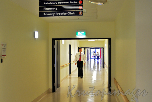 security guard on round at hospital