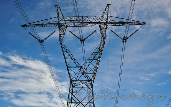 Transmission tower looming overhead carrying power to the Melbourne suburbs-2