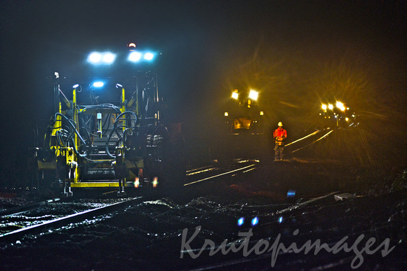 Rail track night maintenance