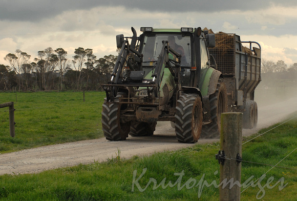 Heavy haulage farning machinery working on the land