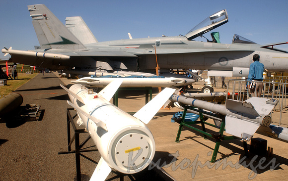 Airshow missiles on display