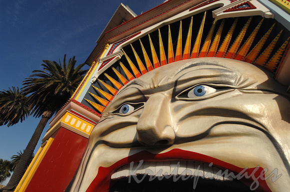 Luna Park face- a view closeup crop-St Kilda Melbourne