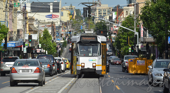 South Yarra -Melbourne tram and traffic