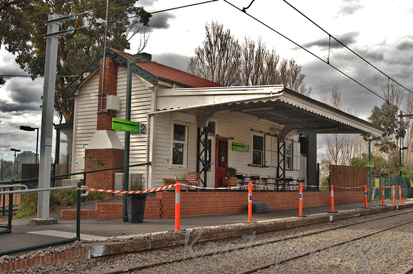 Middle Park railway station during restoration-Melbourne suburb Victoria