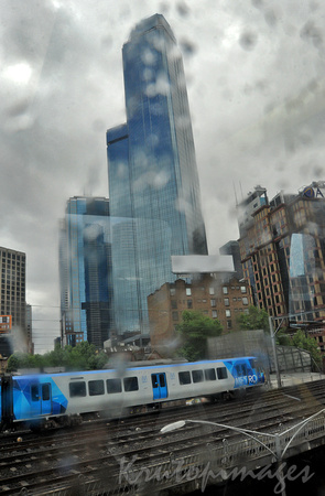 Gloomy wet day in Melbourne veiwed from a train5