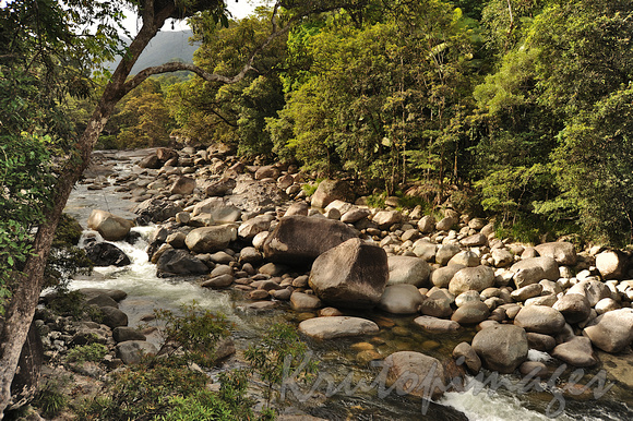 Mossman rocky river and rapids in North Queensland
