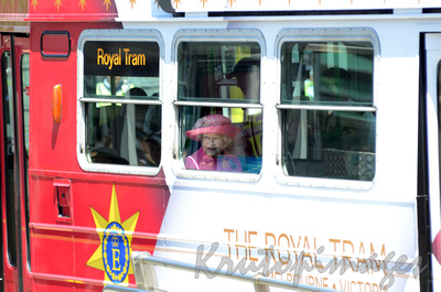 Queen-Her Royal Majesty Queen Elizabeth II on a Melbourne tram26-10-2011