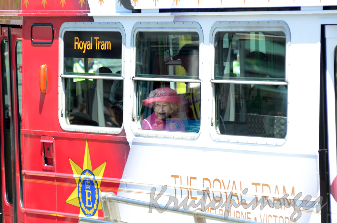Queen-Her Royal Majesty Queen Elizabeth II on a Melbourne tram26-10-2011