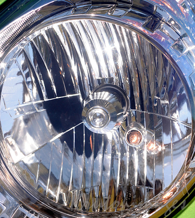 Halogen factory style hadlamp detail a headlamp is a lamp attached to the front of a vehicle to light the road ahead