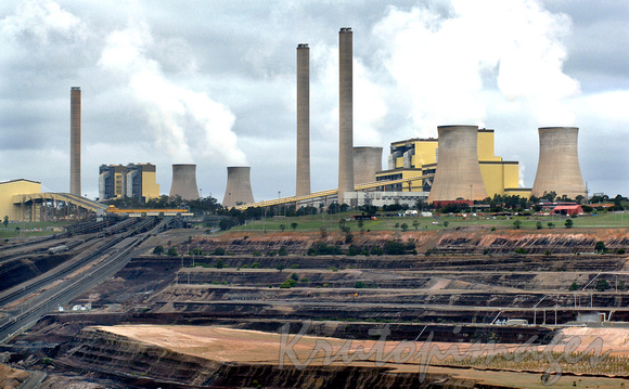 The Loy Yang open cut coal mine in the Latrobe Valley Gippsland