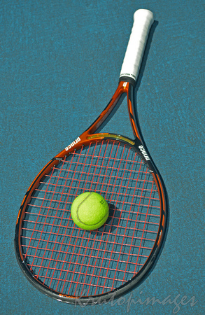 tennis racket and tennis ball-vertical