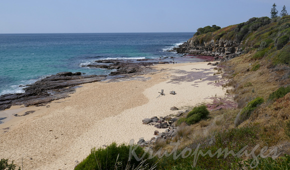 Pambula NSW  beach and rocky outcrops