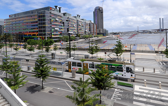 Tram stop Docklands Melbourne