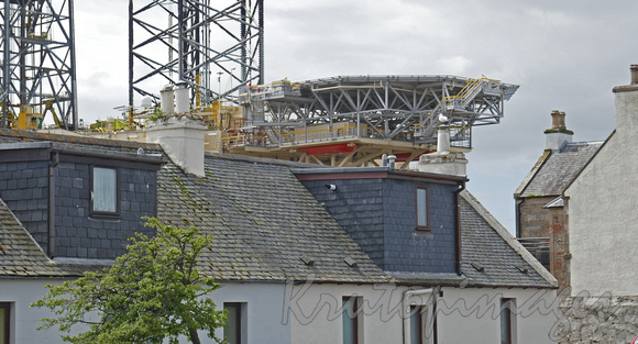 Invergordon-Scotland platform drilling rig construction backdrop.