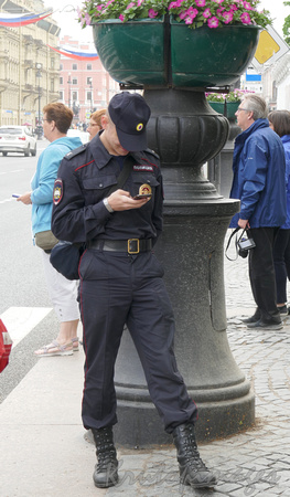 Russian police woman St Petersburg