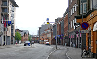 Aalborg Denmark European town on a wet day.