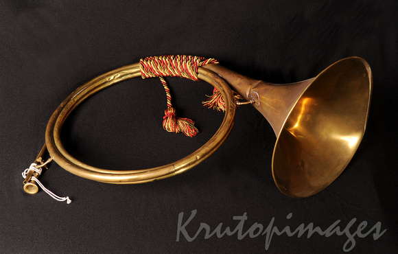 Brass military bugle 19th century