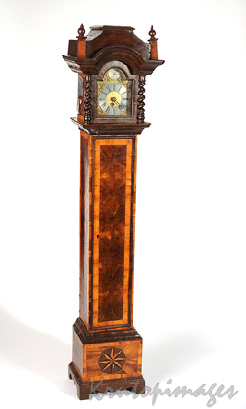 Brass dial Grandmother clock, 19th century.