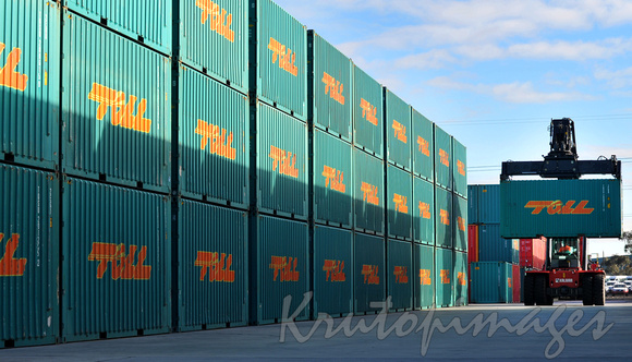container storage yard re Toll transporting.