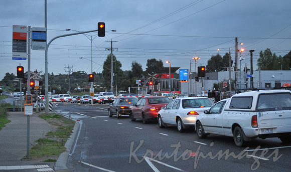 Traffic at Boom gate eastern suburbs Vic