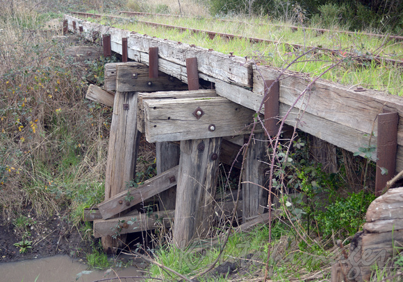 trestle bridge-out of use Dalmore area Victoria