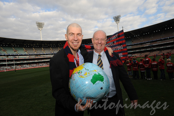 Jimmy Stynes & Tim Costello at a MCG Launch