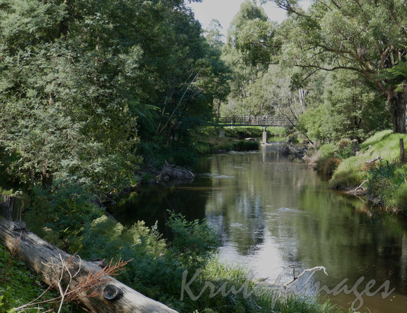 The Yarra River as it runs through Warburton in the Upper Yarra region of Victoria