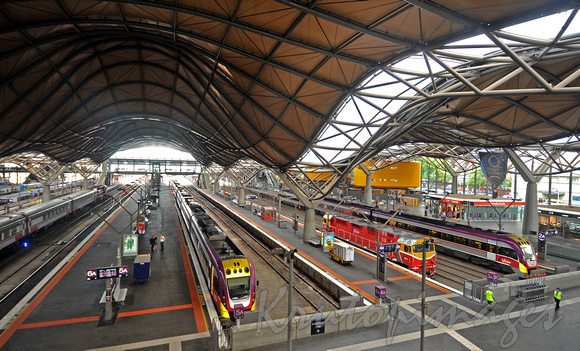 Southern Cross Station melbourne overhead view