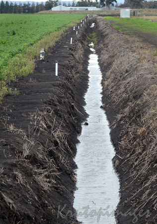 irrigation channel on eastern farm