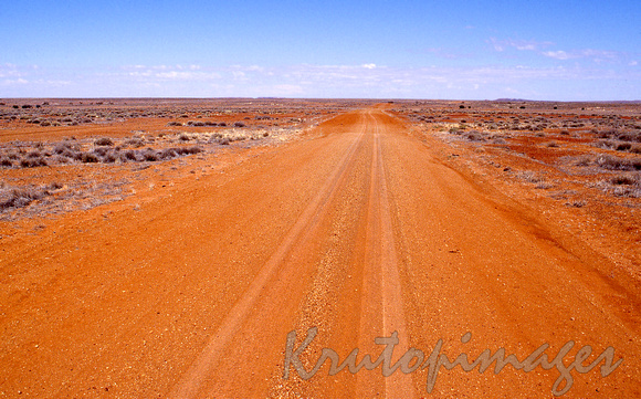 red dirt road north of Coopers Creek SA