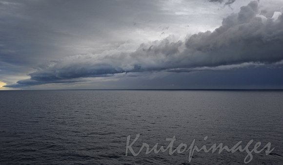 environment- clouds move across Bass Strait