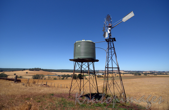 water tank in country paddock