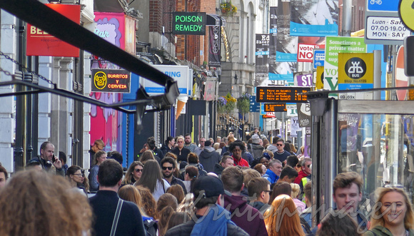 Dublin public activity in the streets.