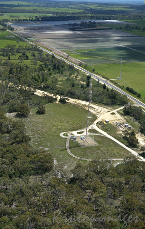 gas pipeline aerial view leaving Longford Victoria Australia
