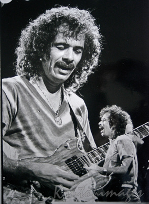 Carlos Santana1double exposure at concert in Melbourne.