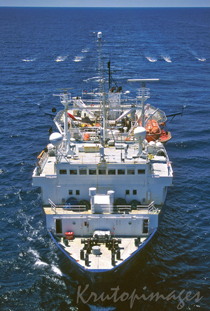 Geco Resolution seismic vessel working in Bass Strait Australia