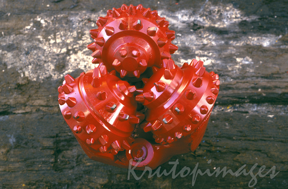 closeup image drill heads for exploration Oil & gas drilling